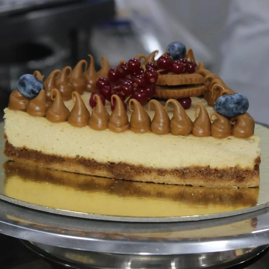 Lotus Biscoff cheesecake slice from Rana's Pantry Amman
